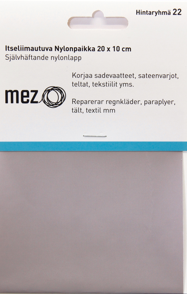 Itseliimautuva Nylonpaikka 10x18cm harmaa 929504